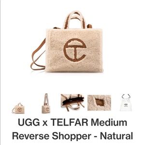 NWT Telfar x Ugg Medium reverse Sherpa tote